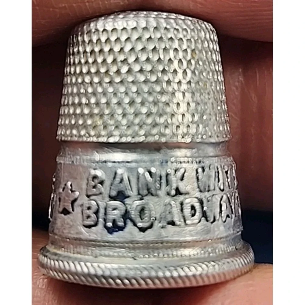 Vintage/Antique Promotional Advertising Thimble Bank Broadway